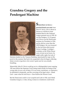 Grandma Gregory and the Pendergast Machine