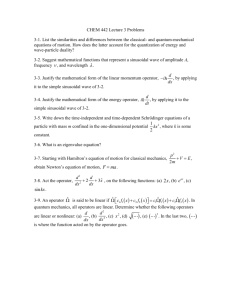 CHEM 442 Lecture 3 Problems 3-1. List the similarities and