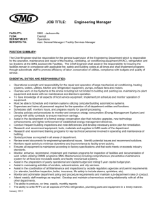 JOB TITLE: Engineering Manager