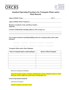 BS Plant SOP Template - Office of Radiation, Chemical