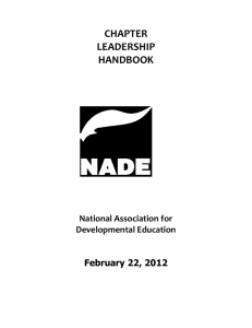 Chapter Leadership Handbook - National Association for