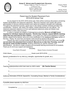 Parent Input for Student Placement Form