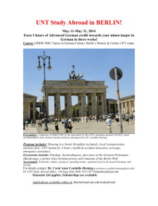 UNT Study Abroad in BERLIN! - World Languages, Literatures