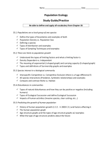 chp35 - population ecology study guide