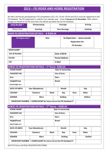 2013 – fei rider and horse registration