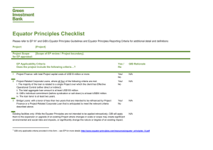 Equator Principles Checklist