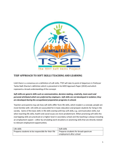 TSSP Approach to soft skills teaching and learning
