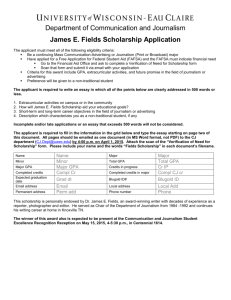 James E. Fields Scholarship Application