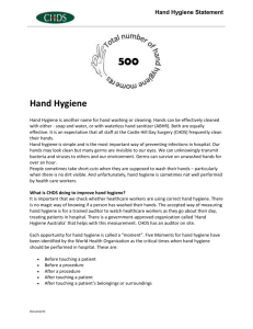 Hand Hygiene statement