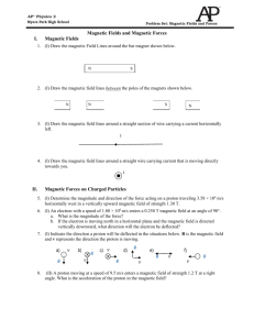 PROBLEM SET AP2 Magnetic Fields and