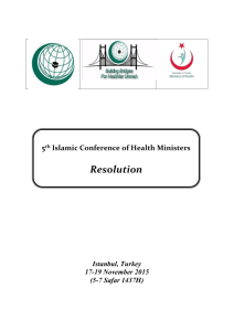 Resolution No 2: Healthy Life Style and Prevention and Control of