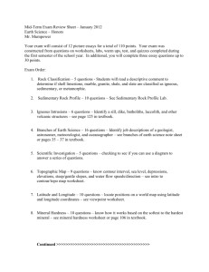 Mid-Term Exam Review Sheet – January 2012 Earth Science