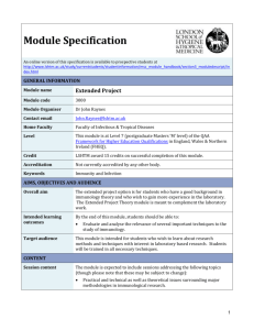 3000 Extended Project Module Specification