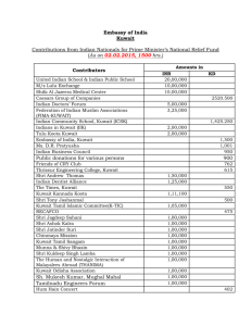 Contributions to the Prime Minister`s National Relief Fund