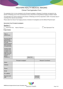 Medical Imaging Clinical Trial Application Form
