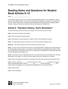 Reading Notes and Questions for Student Book Articles 9–12