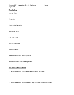 Worksheets Population Dynamics Worksheet population dynamics quiz study guide section 14 4 growth patterns name page 414