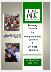 Training Courses for Newly Qualified Teachers & 2nd