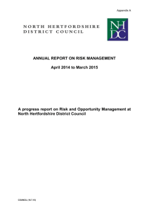 Appendix A - Risk Management Annual Report 2014/15