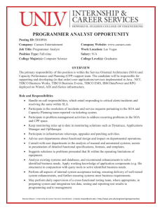programmer analyst opportunity
