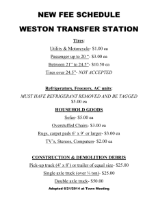 new fee schedule - Weston Town Office