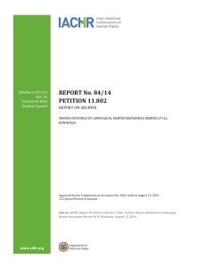 REPORT No. 84/14 PETITION 11.802