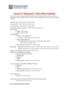 Faculty Request For Proctoring form