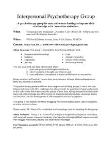 Interpersonal psychotherapy group flyer