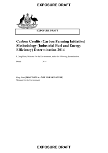 Carbon Credits (Carbon Farming Initiative) Methodology (Industrial