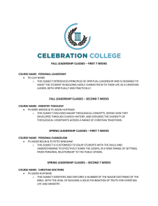 Here is a look at the curriculum for our Celebration College