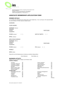 Associate Member Application Form