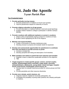 Five Year Plan - St. Jude the Apostle