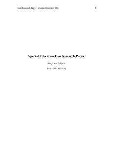 to view my research paper over special education law