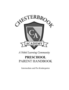 Preschool Parent Handbook