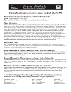Placement Information for Clinical Laboratory Science Graduates
