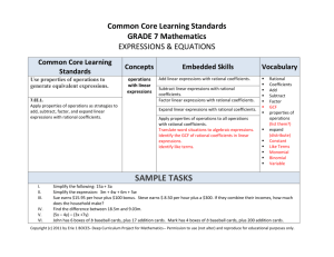 annotated DCA- CCLS Grade 7 EXPRESSIONS