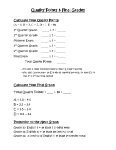 quality points & final grades