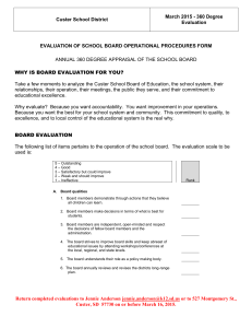 Board of Education Evaluation Form 2015