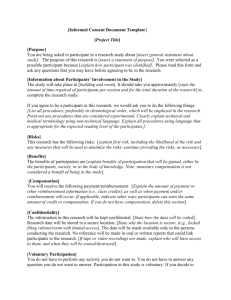 Informed Consent Document Template