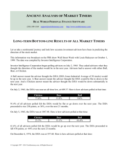 Old Newsletter on the Very Long-term Results of