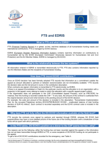EDRIS / FTS : information on the 2 database