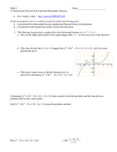 3-4 Polynomial Division & Q