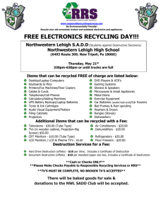 Northwestern Lehigh SADD Free Electronic Recycling Day