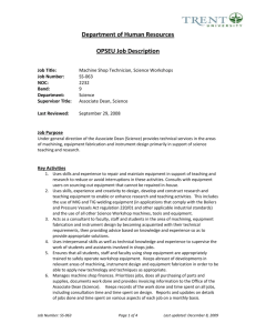 Department of Human Resources OPSEU Job Description