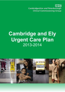 The Cambridge and Ely Urgent Care Board membership