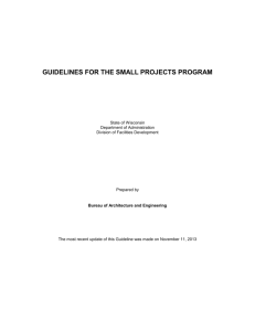 guidelines for the small projects program