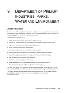 9. Department of Primary Industries, Parks, Water and Environment