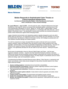Press Release – Belden Responds to Sophisticated Cyber Threats