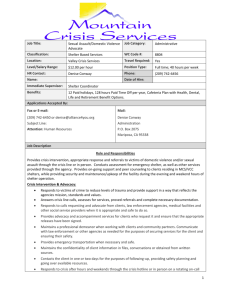 Job Title: Sexual Assault/Domestic Violence Advocate Job Category