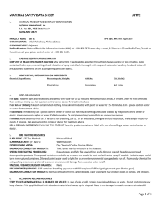 material safety data sheet jette
